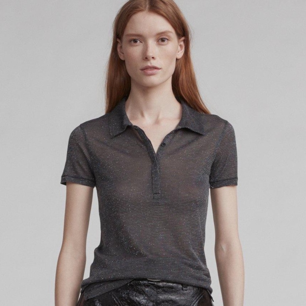 Rag & Bone sheer Polo top